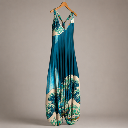 Isolde Halter Maxi Dress front