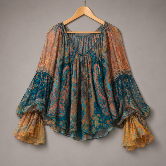 Maren Peplum Blouse front